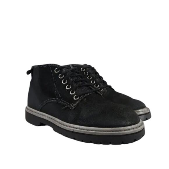 Skechers Shoes Womens 7.5 Boots Leather Work Combat Lace Up Black Classic Rugged - Picture 12 of 12